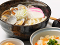 あさりうどん と たけのこ御飯